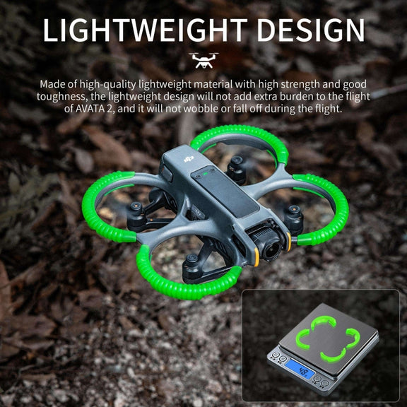 For DJI AVATA 2 STARTRC Propeller TPU Protective Guard Anti-collision Ring Cover(Fluorescent Green)