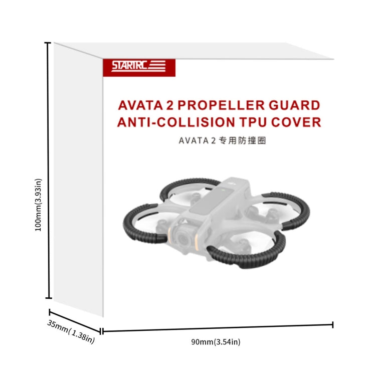For DJI AVATA 2 STARTRC Propeller TPU Protective Guard Anti-collision Ring Cover(Fluorescent Green)