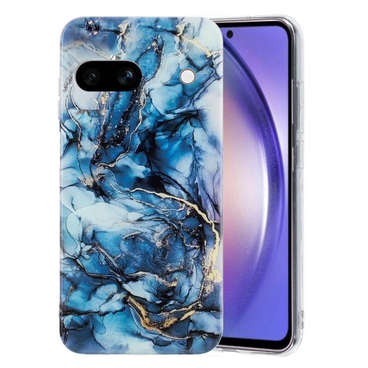 For Google Pixel 8A IMD Marble Pattern TPU Phone Case(Grey)