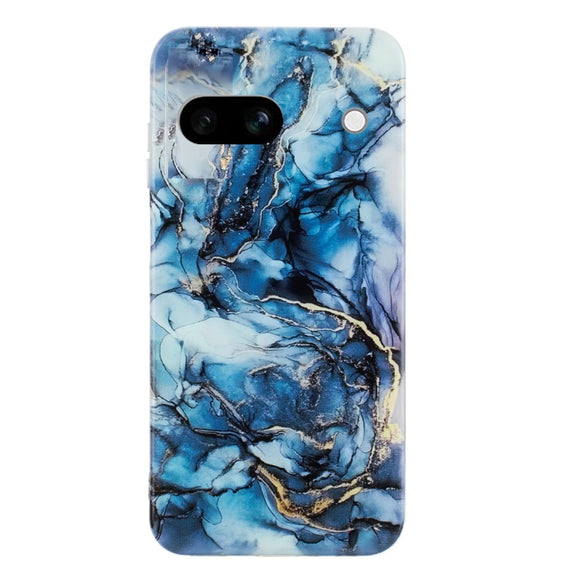 For Google Pixel 8A IMD Marble Pattern TPU Phone Case(Grey)