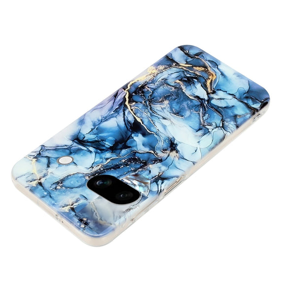 For Google Pixel 8A IMD Marble Pattern TPU Phone Case(Grey)