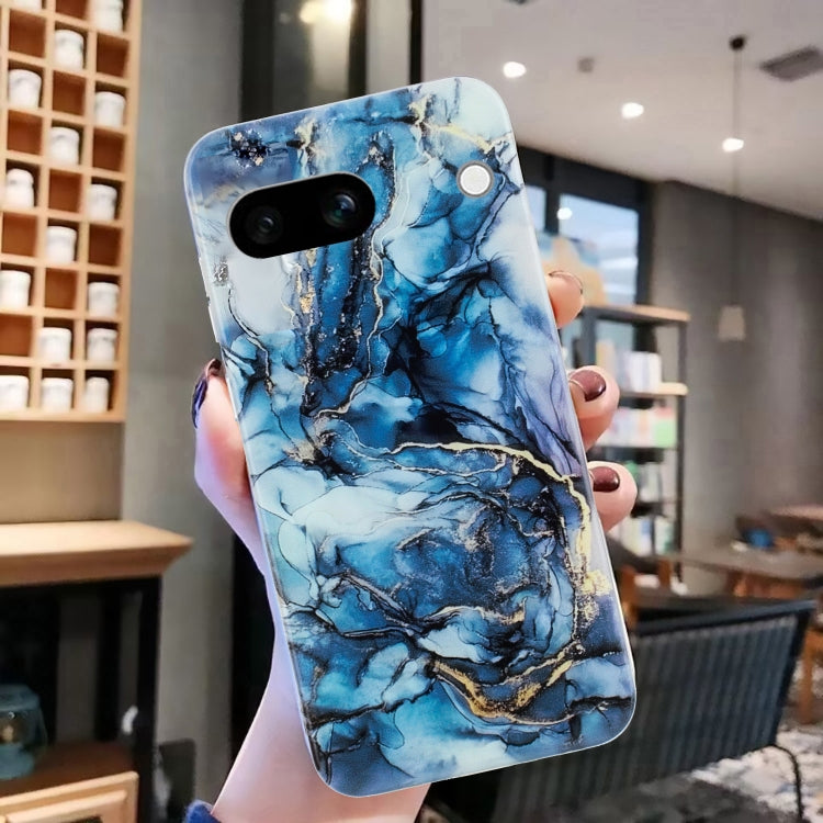For Google Pixel 8A IMD Marble Pattern TPU Phone Case(Grey)