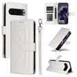 For Google Pixel 9 Diamond Lattice Leather Flip Phone Case(White) - Google Cases by PMC TechLife | Online Shopping South Africa | PMC TechLife | Buy Now Pay Later Mobicred