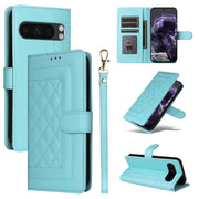 For Google Pixel 9 Diamond Lattice Leather Flip Phone Case(Mint Green)