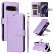 For Google Pixel 9 Diamond Lattice Leather Flip Phone Case(Light Purple)