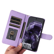 For Google Pixel 9 Diamond Lattice Leather Flip Phone Case(Light Purple)