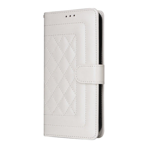 For Google Pixel 9 Pro Diamond Lattice Leather Flip Phone Case(White)