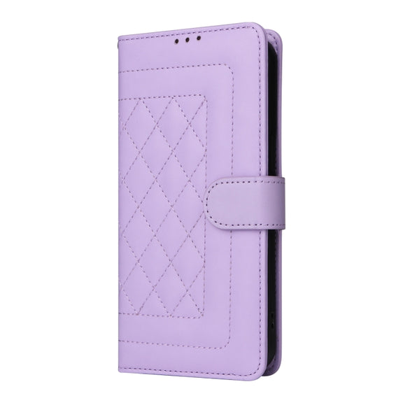 For Google Pixel 9 Pro Diamond Lattice Leather Flip Phone Case(Light Purple)