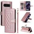 For Google Pixel 9 Pro Diamond Lattice Leather Flip Phone Case(Rose Gold) - Google Cases by PMC TechLife | Online Shopping South Africa | PMC TechLife | Buy Now Pay Later Mobicred