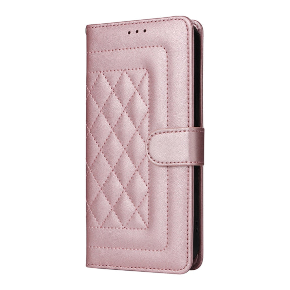 For Google Pixel 9 Pro Diamond Lattice Leather Flip Phone Case(Rose Gold)