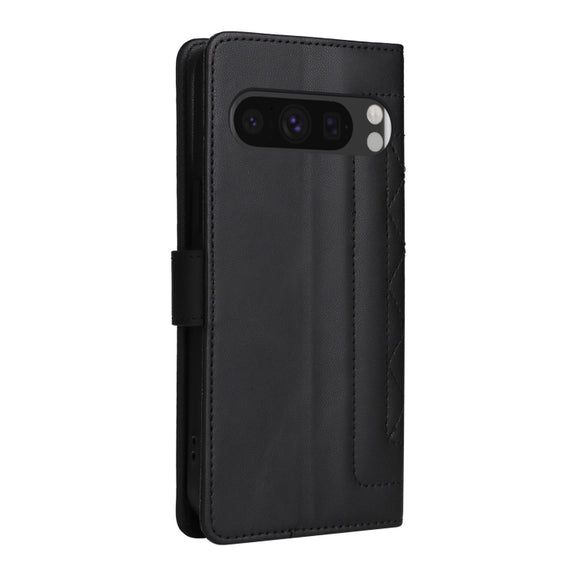 For Google Pixel 9 Pro Diamond Lattice Leather Flip Phone Case(Black)