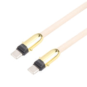 Type-C to Type-C Braid Data Cable Phone Anti-lost Crossbody Lanyard, Length: 1.2m(Khaki)