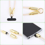 Type-C to Type-C Braid Data Cable Phone Anti-lost Crossbody Lanyard, Length: 1.2m(Khaki)