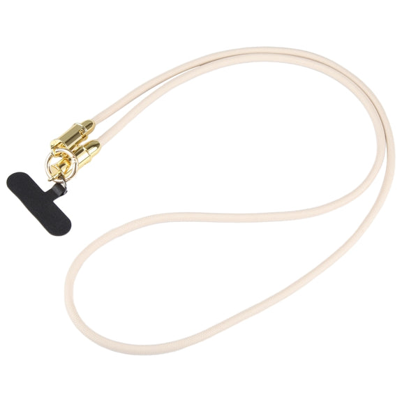 Type-C to Type-C Braid Data Cable Phone Anti-lost Crossbody Lanyard, Length: 1.2m(Khaki)