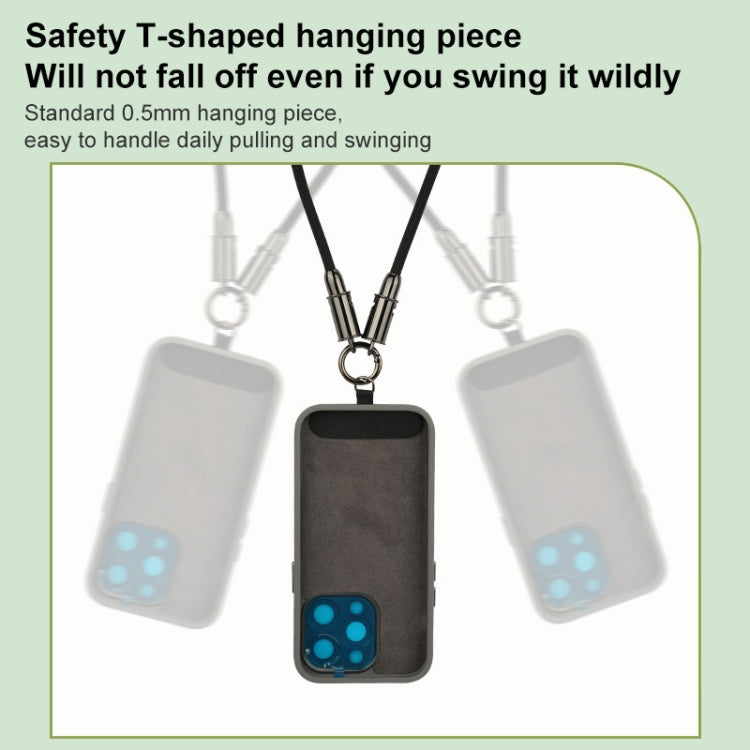Type-C to Type-C Braid Data Cable Phone Anti-lost Crossbody Lanyard, Length: 1.2m(Black)