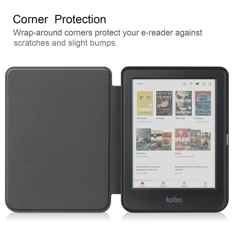 For KOBO Clara Colour 2024 / BW Painted Voltage Caster TPU Leather Smart Tablet Case(Graffiti)