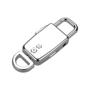 JNN S20 Zinc Alloy Keychain Voice Recorder, Memory:8GB(Silver)