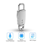 JNN S20 Zinc Alloy Keychain Voice Recorder, Memory:16GB(Black)