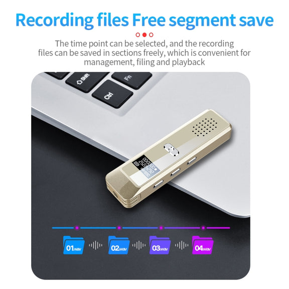 JNN Q7 Mini Portable Voice Recorder with OLED Screen, Memory:4GB(Gold)