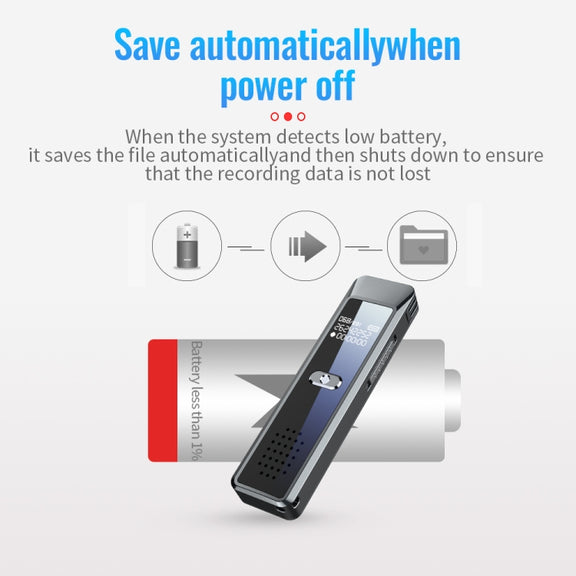 JNN Q7 Mini Portable Voice Recorder with OLED Screen, Memory:8GB(Metal Gray)