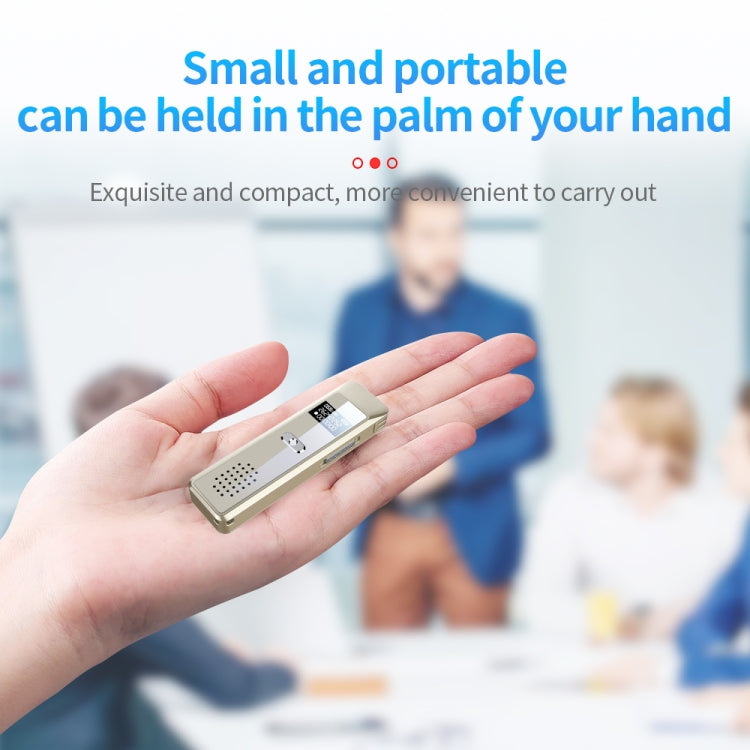 JNN Q7 Mini Portable Voice Recorder with OLED Screen, Memory:16GB(Gold)
