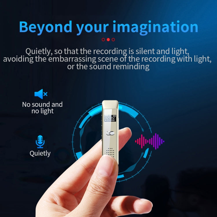 JNN Q7 Mini Portable Voice Recorder with OLED Screen, Memory:16GB(Gold)