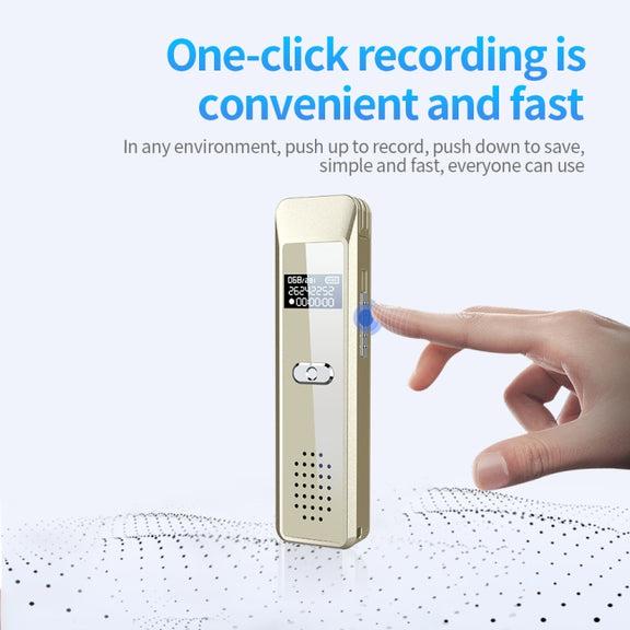 JNN Q7 Mini Portable Voice Recorder with OLED Screen, Memory:16GB(Gold)