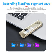 JNN Q7 Mini Portable Voice Recorder with OLED Screen, Memory:16GB(Gold)
