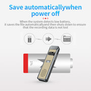 JNN Q7 Mini Portable Voice Recorder with OLED Screen, Memory:16GB(Grey+Gold)