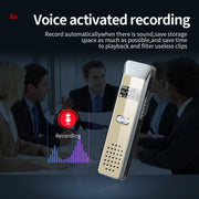 JNN Q7 Mini Portable Voice Recorder with OLED Screen, Memory:16GB(Grey+Gold)