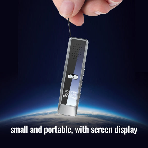 JNN Q7 Mini Portable Voice Recorder with OLED Screen, Memory:16GB(Metal Gray)