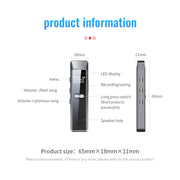 JNN Q7 Mini Portable Voice Recorder with OLED Screen, Memory:16GB(Metal Gray)
