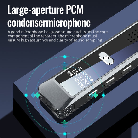 JNN Q7 Mini Portable Voice Recorder with OLED Screen, Memory:16GB(Metal Gray)
