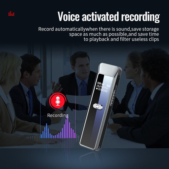 JNN Q7 Mini Portable Voice Recorder with OLED Screen, Memory:16GB(Metal Gray)