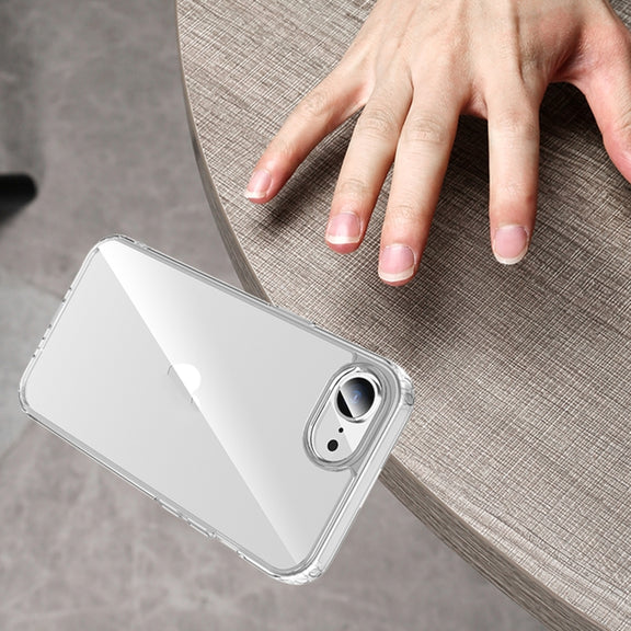 For iPhone 16e Armor Clear TPU Hard PC Phone Case(Clear)