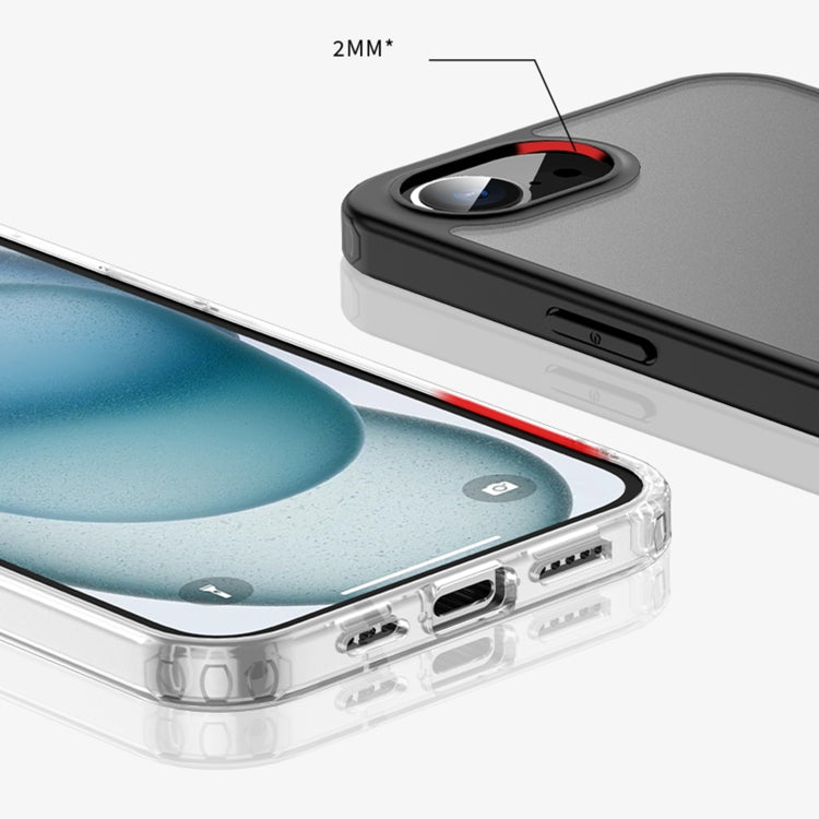 For iPhone 16e Armor Clear TPU Hard PC Phone Case(Clear)