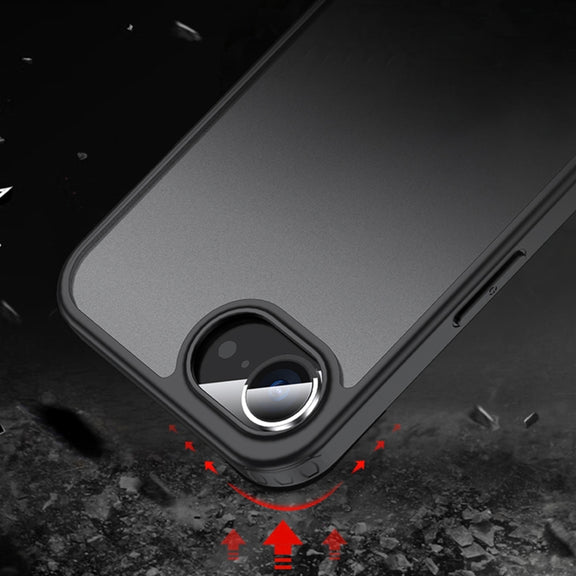 For iPhone 16e Armor Clear TPU Hard PC Phone Case(Clear)