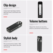 JNN J1 Mini Smart HD Noise Cancelling Voice Recorder, Memory:8GB(Black)