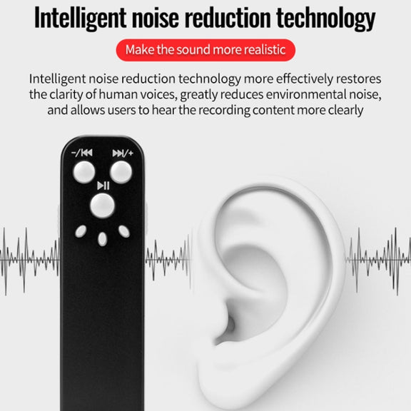 JNN J1 Mini Smart HD Noise Cancelling Voice Recorder, Memory:32GB(Black)