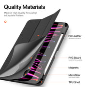 For iPad Pro 11 2024 DUX DUCIS Domo Series Cloth Texture Magnetic Leather Tablet Case(Black)