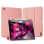 For iPad Air 13 2024 / 2025 DUX DUCIS Domo Series Cloth Texture Magnetic Leather Tablet Case(Pink)