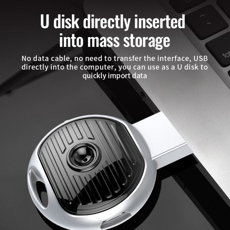 JNN S13 Zinc Alloy U-disk Voice Recorder, Memory:4GB(Silver)