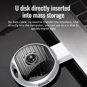 JNN S13 Zinc Alloy U-disk Voice Recorder, Memory:8GB(Silver)