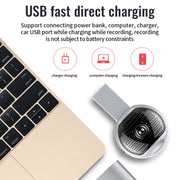JNN S13 Zinc Alloy U-disk Voice Recorder, Memory:8GB(Silver)