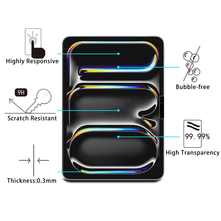 For iPad Pro 11 2024 0.26mm 9H 2.5D Explosion-proof Tempered Glass Film