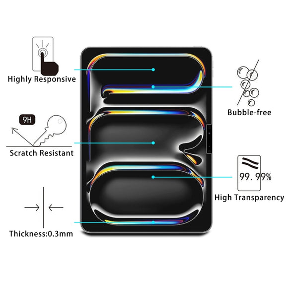 For iPad Pro 11 2024 0.26mm 9H 2.5D Explosion-proof Tempered Glass Film