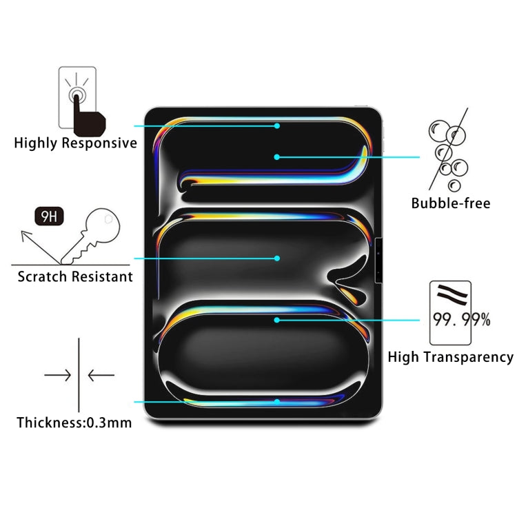 For iPad Pro 13 2024 0.26mm 9H 2.5D Explosion-proof Tempered Glass Film