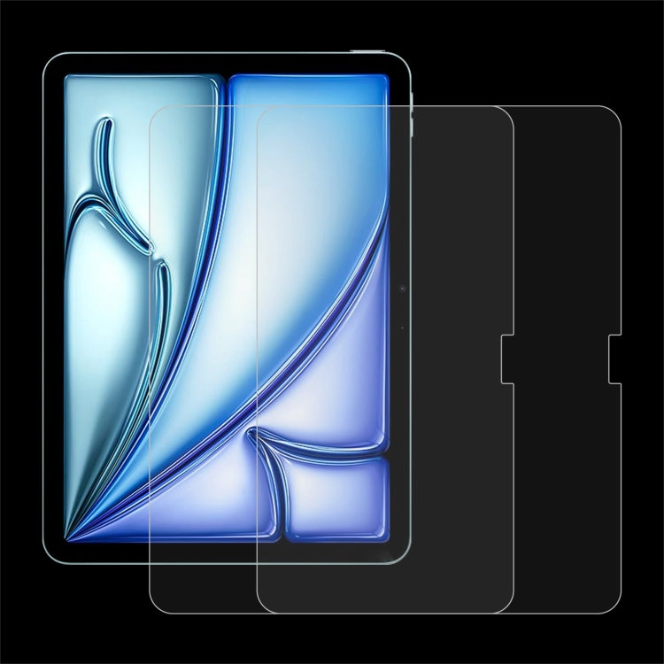 For iPad Air 11 2025 / 2024 2pcs 0.26mm 9H 2.5D Explosion-proof Tempered Glass Film