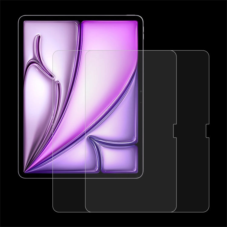 For iPad Air 13 2025 / 2024 2pcs 0.26mm 9H 2.5D Explosion-proof Tempered Glass Film