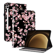 For Samsung Galaxy Tab S9+ / S9 FE+ Crystal Texture Painted Leather Tablet Case(Plum Bossom)